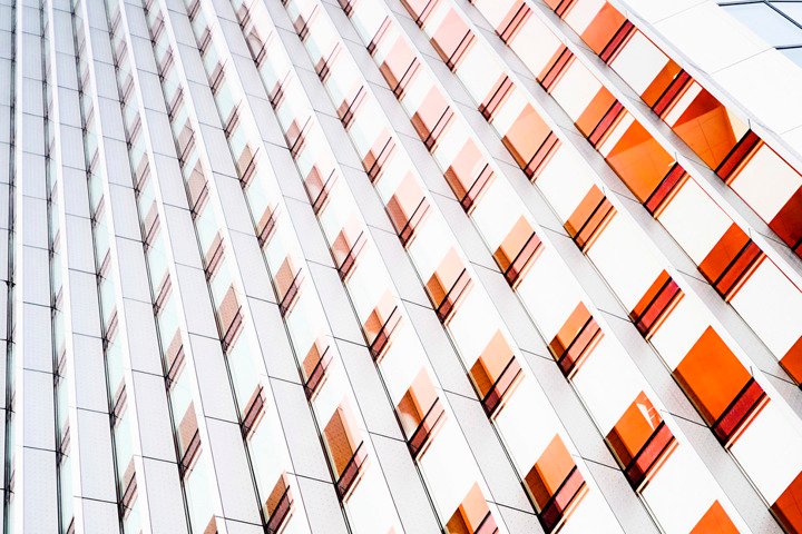 Professionals collaborating in a modern office